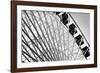 Ferris Wheel Bw-John Gusky-Framed Photographic Print