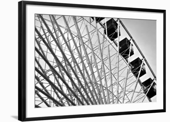 Ferris Wheel Bw-John Gusky-Framed Photographic Print