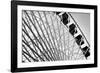 Ferris Wheel Bw-John Gusky-Framed Photographic Print