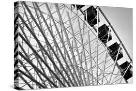 Ferris Wheel Bw-John Gusky-Stretched Canvas