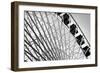 Ferris Wheel Bw-John Gusky-Framed Photographic Print