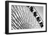 Ferris Wheel Bw-John Gusky-Framed Photographic Print