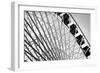 Ferris Wheel Bw-John Gusky-Framed Photographic Print