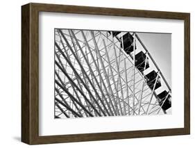 Ferris Wheel Bw-John Gusky-Framed Photographic Print