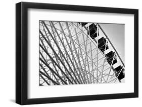 Ferris Wheel Bw-John Gusky-Framed Photographic Print