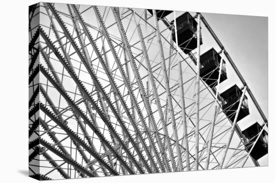 Ferris Wheel Bw-John Gusky-Stretched Canvas