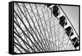 Ferris Wheel Bw-John Gusky-Framed Stretched Canvas