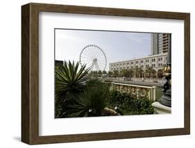 Ferris Wheel 'Eye of the Emirates' at the Amusement Park 'Al Qasba', Emirate of Sharjah-Axel Schmies-Framed Photographic Print