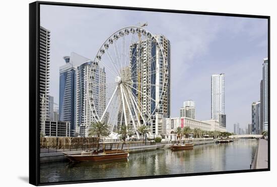 Ferris Wheel 'Eye of the Emirates' at the Amusement Park 'Al Qasba', Emirate of Sharjah-Axel Schmies-Framed Stretched Canvas