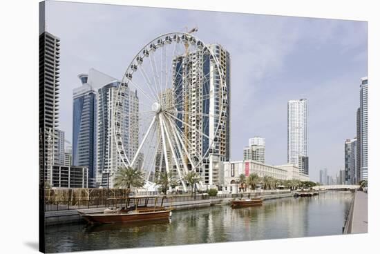 Ferris Wheel 'Eye of the Emirates' at the Amusement Park 'Al Qasba', Emirate of Sharjah-Axel Schmies-Stretched Canvas