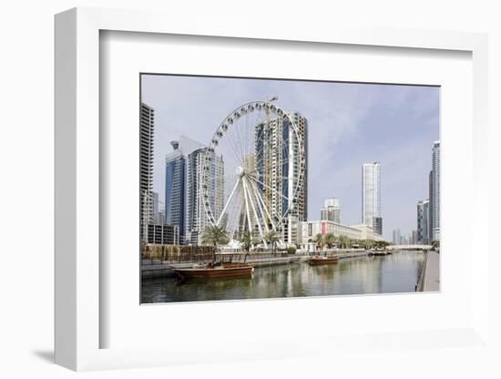 Ferris Wheel 'Eye of the Emirates' at the Amusement Park 'Al Qasba', Emirate of Sharjah-Axel Schmies-Framed Photographic Print