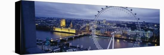 Ferris Wheel in a City, Millennium Wheel, London, England-null-Stretched Canvas