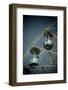 Ferris Wheel in Amusement Park on Clear Blue Sky-OZMedia-Framed Photographic Print