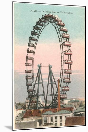 Ferris Wheel, Paris, France-null-Mounted Art Print