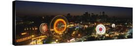 Ferris Wheels Lit Up at Night, Calgary Stampede, Calgary, Alberta, Canada-null-Stretched Canvas