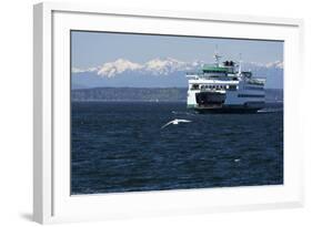 Ferry approaching Colman Dock on Elliott Bay, Seattle, Washington, USA-Jamie & Judy Wild-Framed Photographic Print