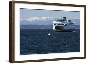 Ferry approaching Colman Dock on Elliott Bay, Seattle, Washington, USA-Jamie & Judy Wild-Framed Photographic Print