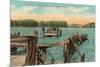 Ferry at Bemus Point, Chautauqua, New York-null-Mounted Art Print