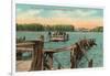 Ferry at Bemus Point, Chautauqua, New York-null-Framed Art Print