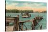 Ferry at Bemus Point, Chautauqua, New York-null-Stretched Canvas