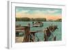 Ferry at Bemus Point, Chautauqua, New York-null-Framed Art Print