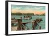 Ferry at Bemus Point, Chautauqua, New York-null-Framed Art Print