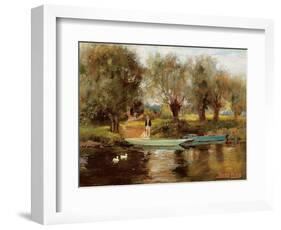 Ferry at Clifton (Oil on Board)-Henry John Yeend King-Framed Giclee Print