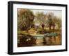 Ferry at Clifton (Oil on Board)-Henry John Yeend King-Framed Giclee Print