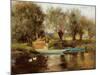 Ferry at Clifton (Oil on Board)-Henry John Yeend King-Mounted Giclee Print