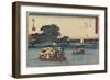 Ferry at Rokugo, Kawasaki, 1841-1842-Utagawa Hiroshige-Framed Giclee Print