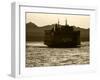 Ferry Boat at Sunset, Washington, USA-David Barnes-Framed Photographic Print