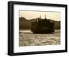 Ferry Boat at Sunset, Washington, USA-David Barnes-Framed Photographic Print