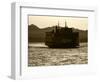 Ferry Boat at Sunset, Washington, USA-David Barnes-Framed Photographic Print