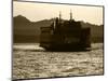 Ferry Boat at Sunset, Washington, USA-David Barnes-Mounted Photographic Print