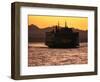 Ferry Boat at Sunset, Washington, USA-David Barnes-Framed Photographic Print