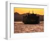 Ferry Boat at Sunset, Washington, USA-David Barnes-Framed Photographic Print