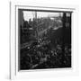 Ferry Boat Commuters from Staten Island Disembarking at Ferry Slip in Manhattan-Andreas Feininger-Framed Photographic Print