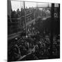 Ferry Boat Commuters from Staten Island Disembarking at Ferry Slip in Manhattan-Andreas Feininger-Mounted Photographic Print