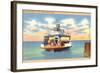 Ferry Boat, Galveston, Texas-null-Framed Art Print