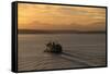 Ferry Boat in Elliot Bay-Paul Souders-Framed Stretched Canvas