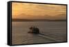 Ferry Boat in Elliot Bay-Paul Souders-Framed Stretched Canvas