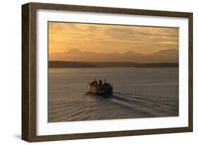 Ferry Boat in Elliot Bay-Paul Souders-Framed Photographic Print