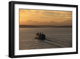 Ferry Boat in Elliot Bay-Paul Souders-Framed Photographic Print