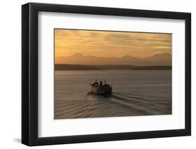 Ferry Boat in Elliot Bay-Paul Souders-Framed Photographic Print