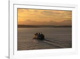 Ferry Boat in Elliot Bay-Paul Souders-Framed Photographic Print