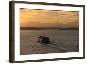 Ferry Boat in Elliot Bay-Paul Souders-Framed Photographic Print