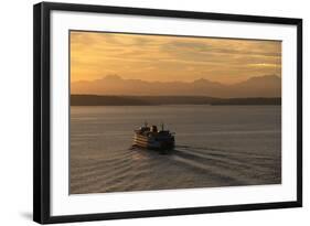 Ferry Boat in Elliot Bay-Paul Souders-Framed Photographic Print