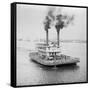 Ferry Boat on the Mississippi River-null-Framed Stretched Canvas