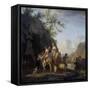 Ferry Boat-Adriaen van de Velde-Framed Stretched Canvas