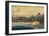 Ferry Boats at Fuji River in Sunshu Province, C. 1832-1839-Utagawa Hiroshige-Framed Giclee Print